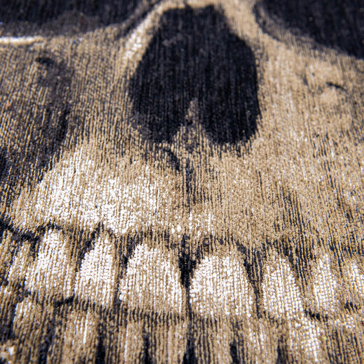 TEPIH Funny Bones Pop Momento Mori 240/240 cm - crna, tekstil/prirodni materijali (240/240cm) - Louis De Poortere