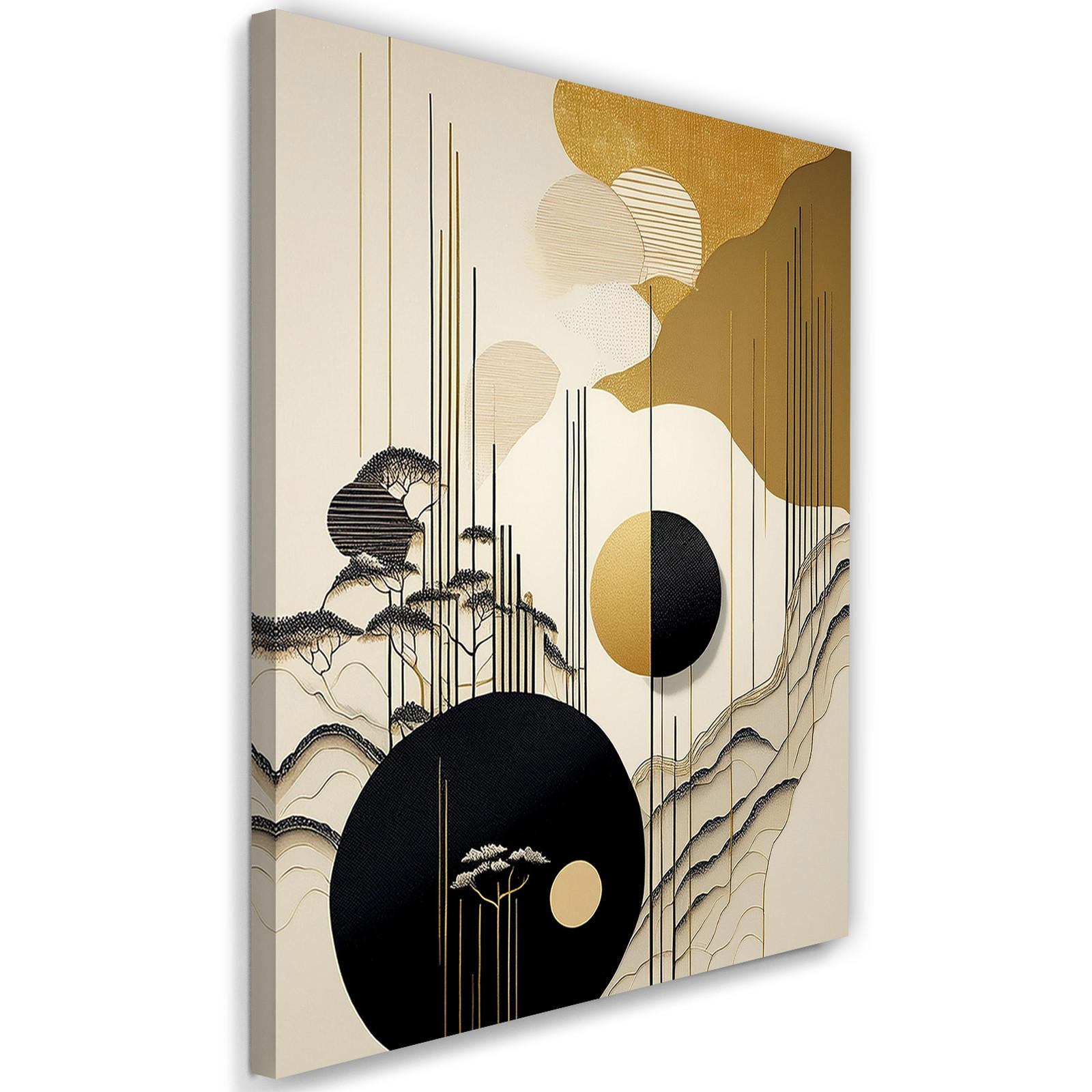 WANDBILD abstraktion glamour beige - Beige, Textil (40/60cm) - Feeby