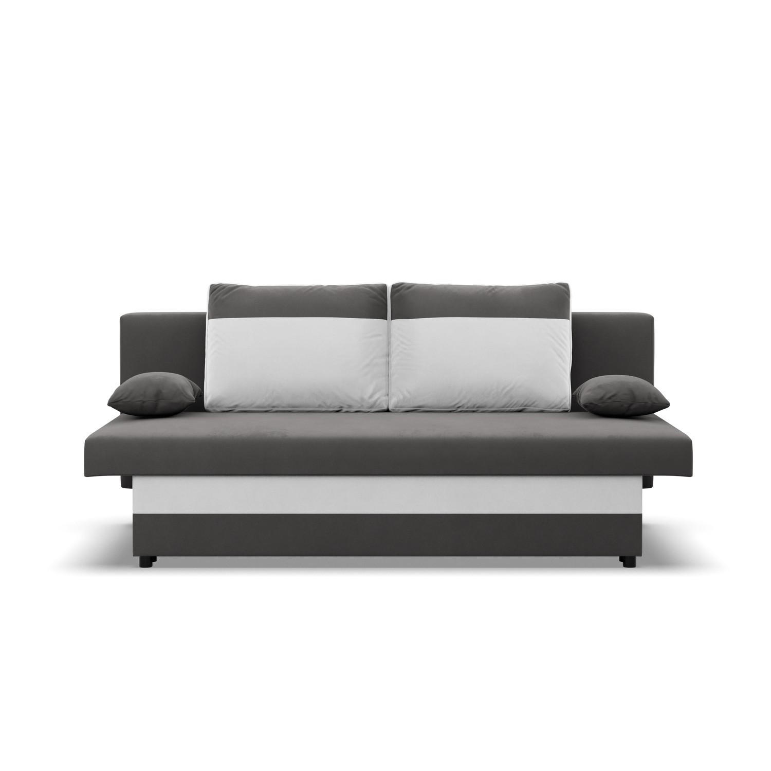 SOFA 3-SITZER MIT SCHLAFFUNKTION NOLA BONELL Grau/Weiß - Weiß/Grau, Textil (91/92/191cm) - Mebligo