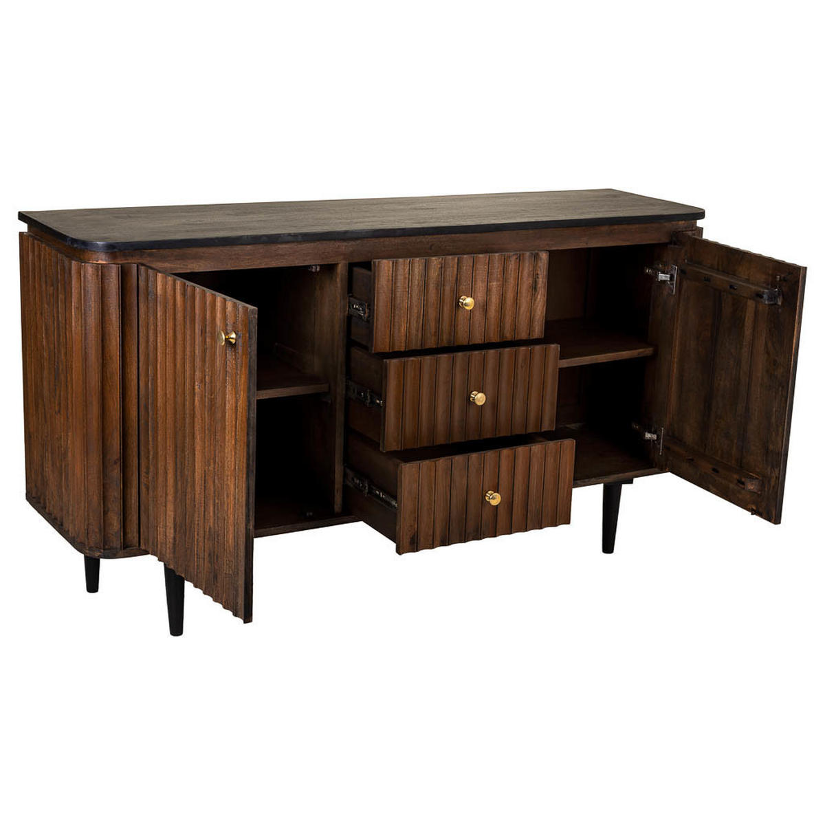 SIDEBOARD aus Holz 147x40x80 cm - Braun, Holz (147/80/40cm) - Wanderlust