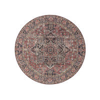 VINTAGE-TEPPICH George waschbar ø 160 cm rund - Beige/Multicolor, Kunststoff (160/160cm) - benuta
