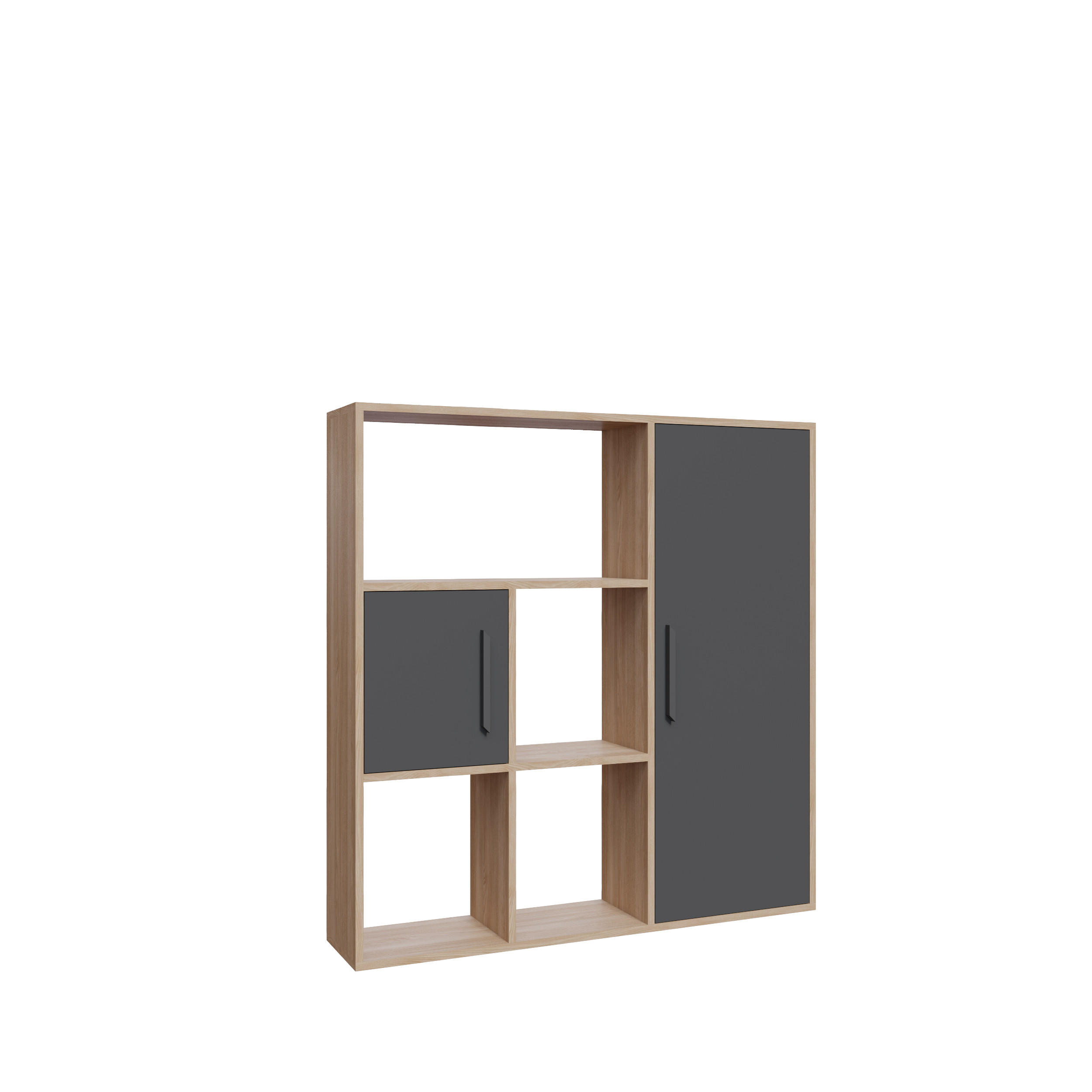 Decorotika Bücherregal Grau, Eiche 25x123.6x120 cm