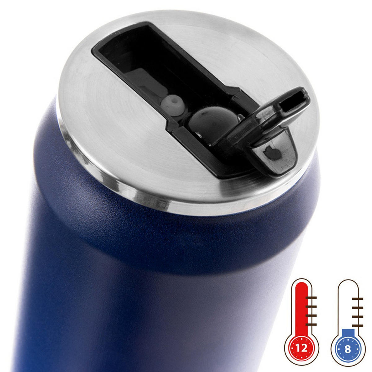 THERMOBECHER Dose Kopfhörer 500 ml Dunkelblau - Dunkelblau, Metall (0.5L) - Orion 