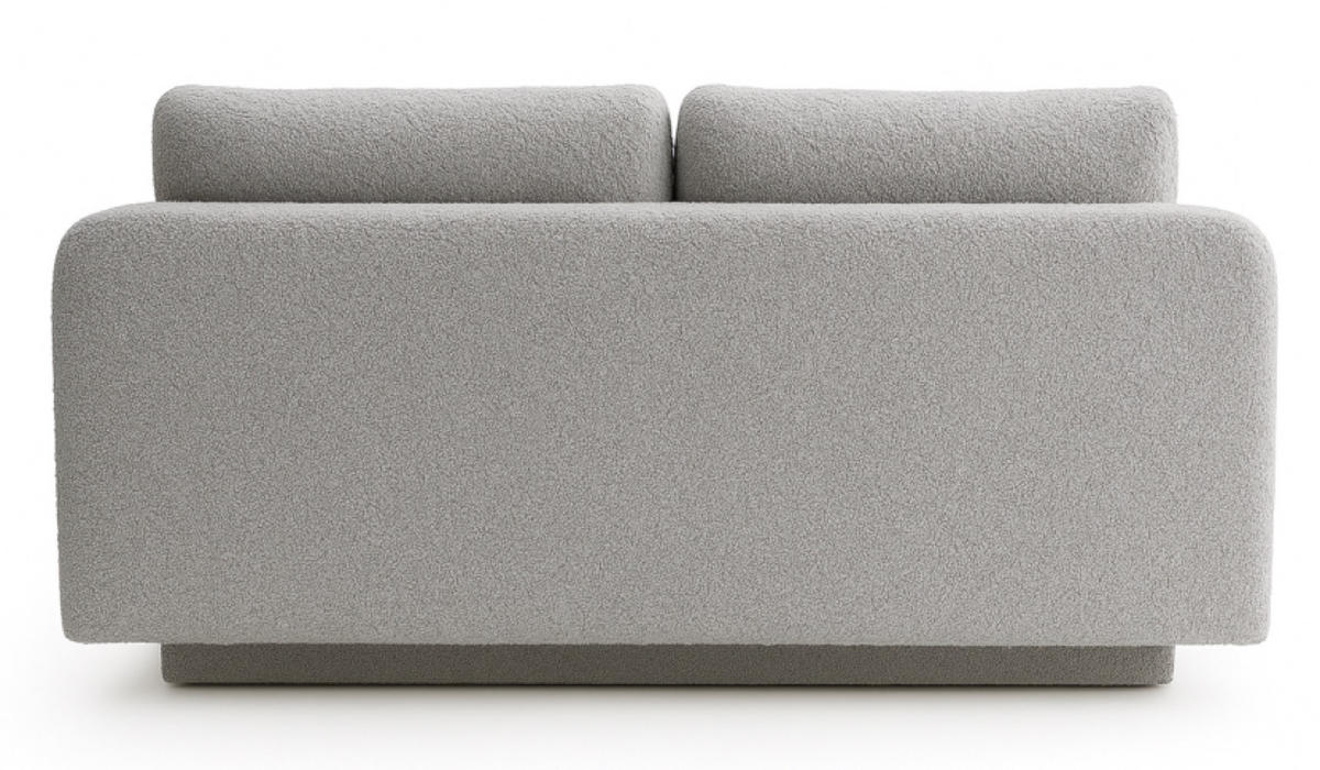 SITZSOFA Hellgrau MAJA Mit Schlaffunktion In Bouclé - Grau, Textil (209/96/96cm) - Sepro Meble