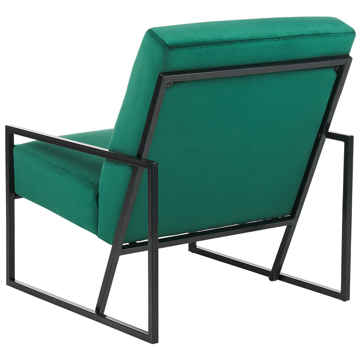 SESSEL Samtstoff smaragdgrün/schwarz Delary - Schwarz/Grün, Textil (69/83/83cm) - Beliani