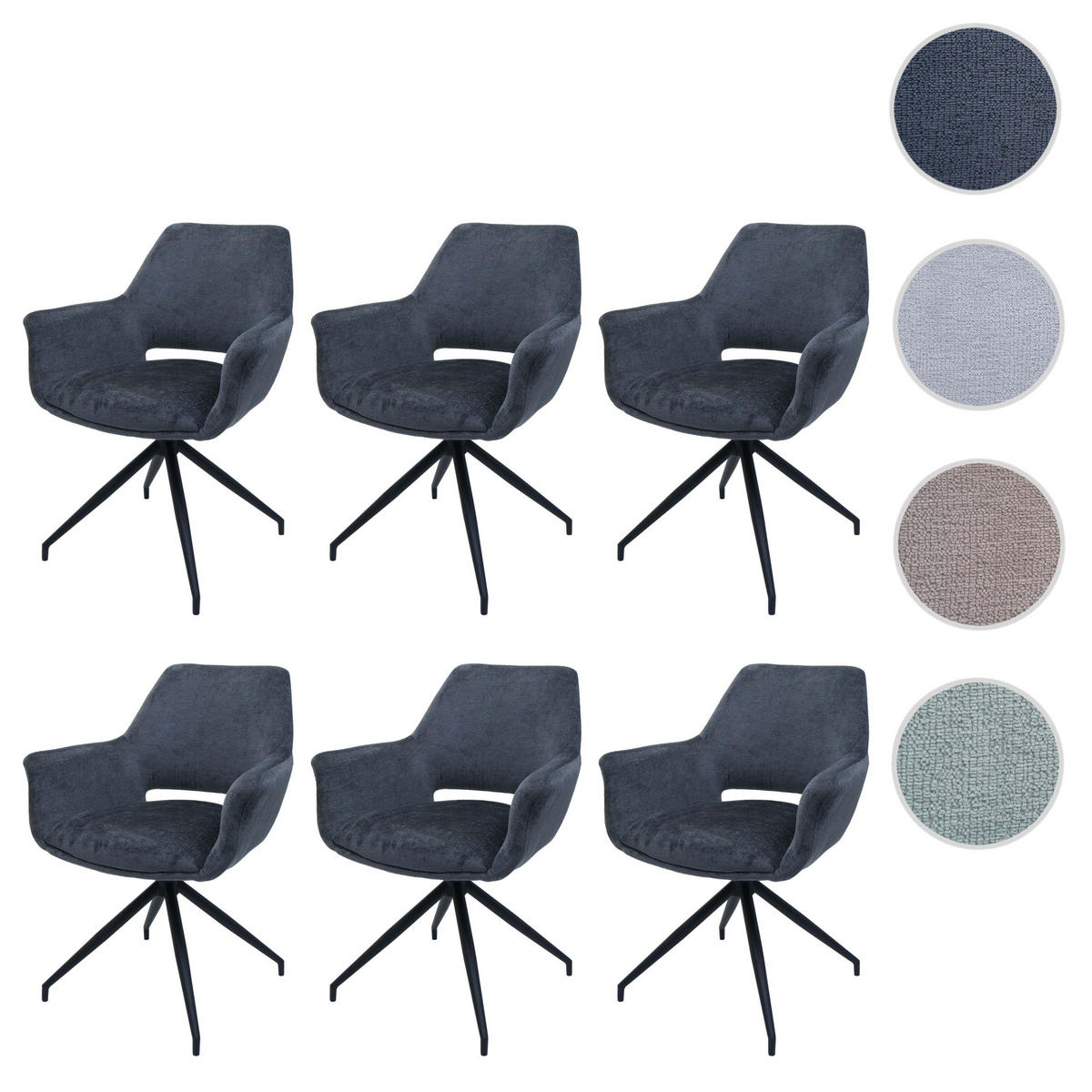 JEDÁLENSKÁ stolička Šedá - sivá/tmavosivá, textil (65/86/60cm) - MCW