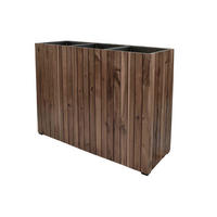 PFLANZKASTEN Colorado 2 93x33x72 cm, Akazienholz, dunkel Braun - Dunkelbraun, Holz (33/72/93cm) - dasmöbelwerk