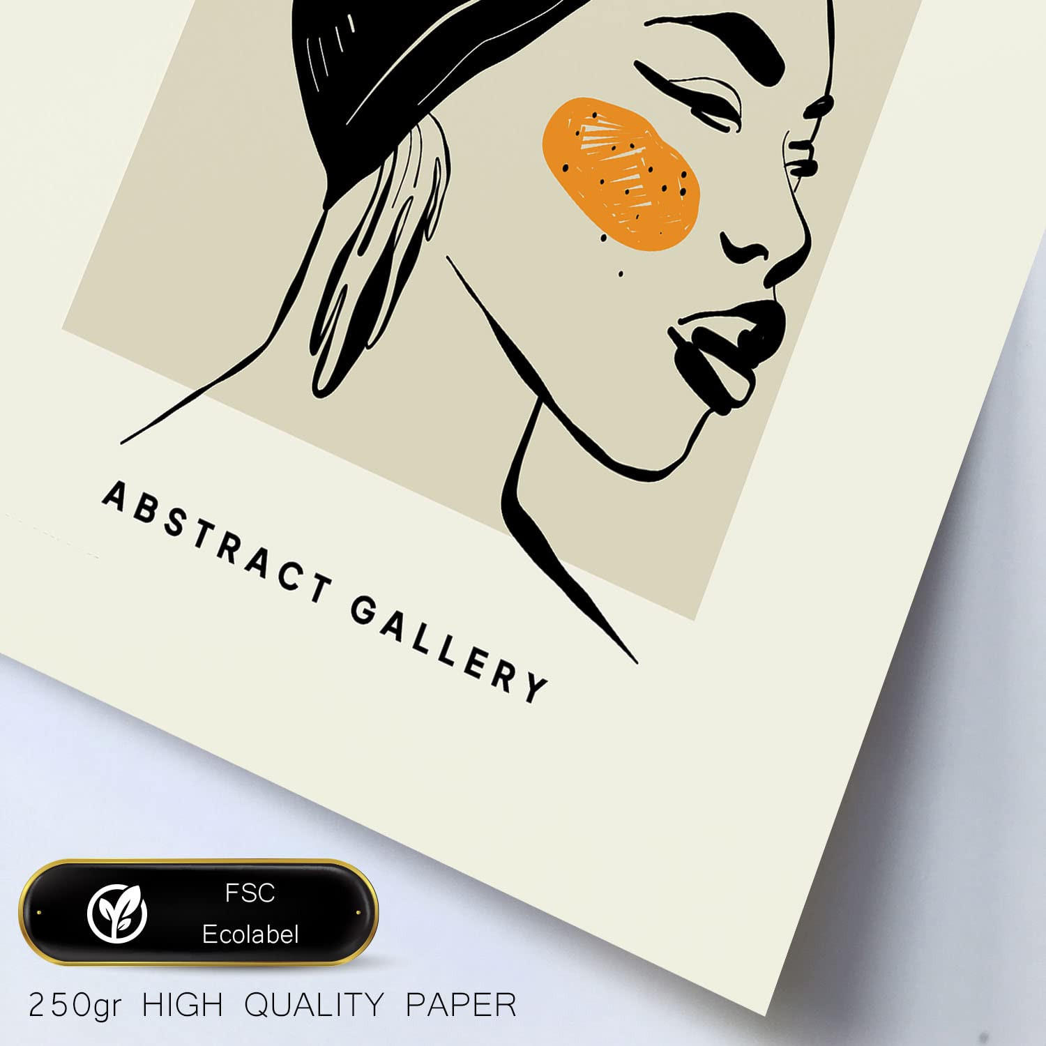 POSTER Set Mit 6 In Schwarzer Tinte Natürlich A3 & A4 Rahmenlos - Klar, Papier (29/3cm) - Nacnic