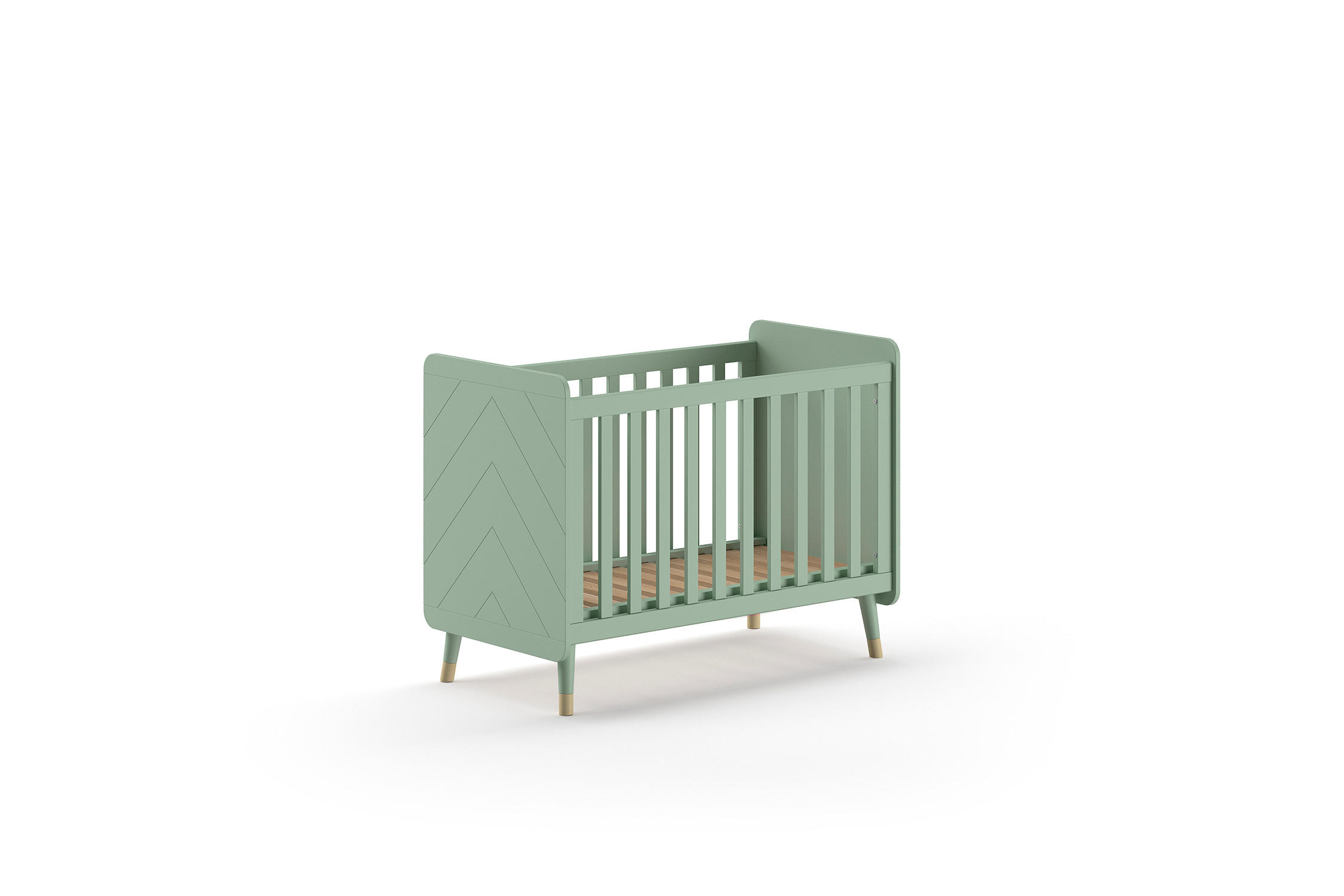BABYBETT BILLY Grün 68x124x94 cm - Grün, Holz - FURNLUX