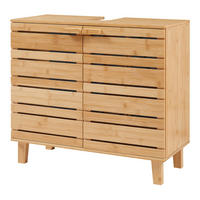 SKŘÍŇ POD UMYVADLO Epind - přírodní, dřevo (66/60/30cm) - [en.casa]