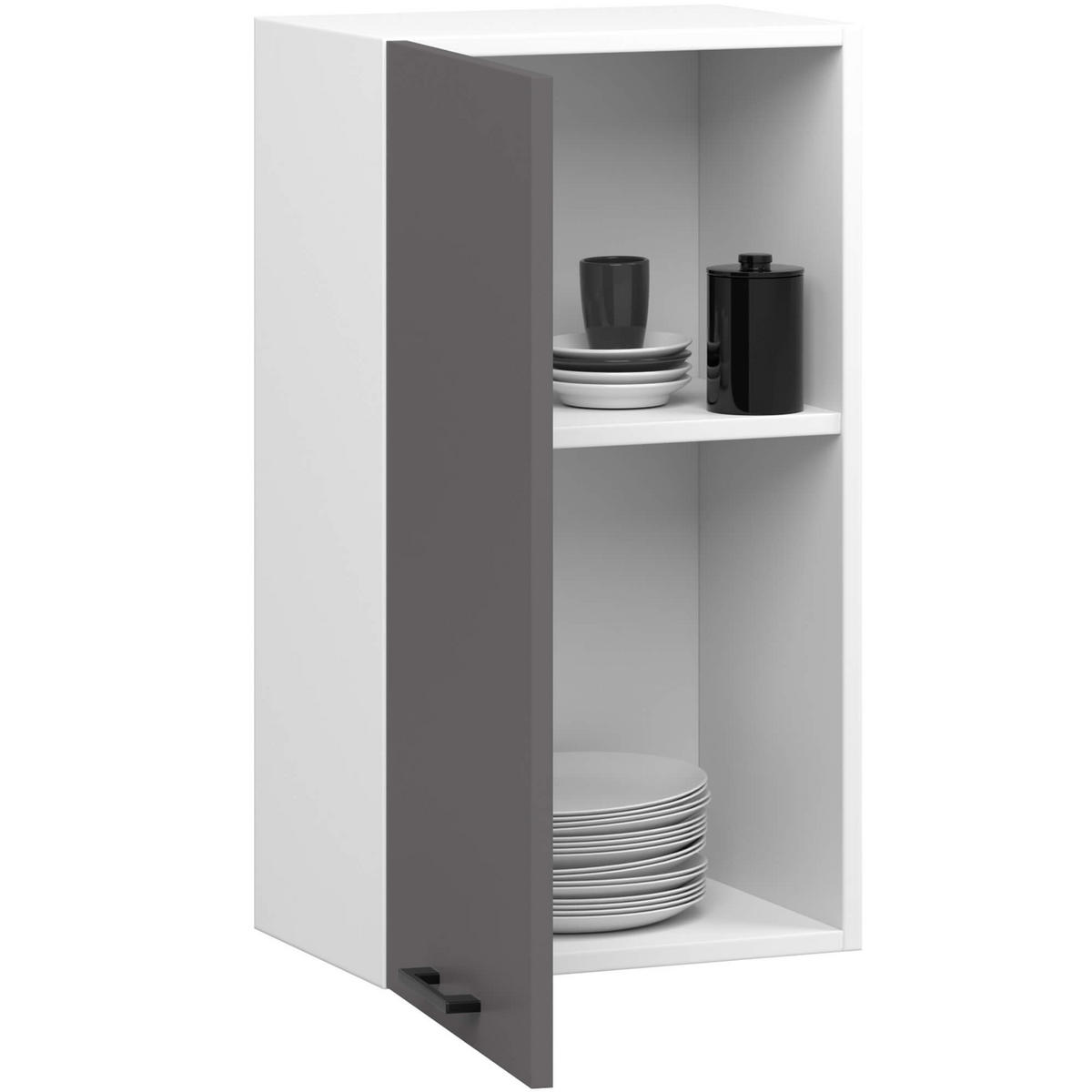 HÄNGESCHRANK Weiß, Graphit Grau 72/40/30 - Graphitfarben/Weiß, Holzwerkstoff (40/72/30cm) - RAUMHIRSCH FURNITURE