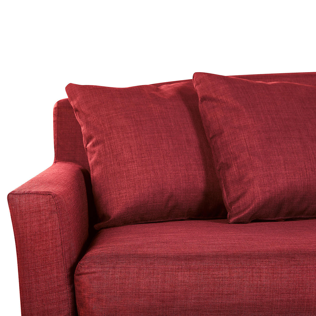3-SITZER-SOFA Polyester Rot Gilja - Rot, Textil (212/89/107cm) - Beliani