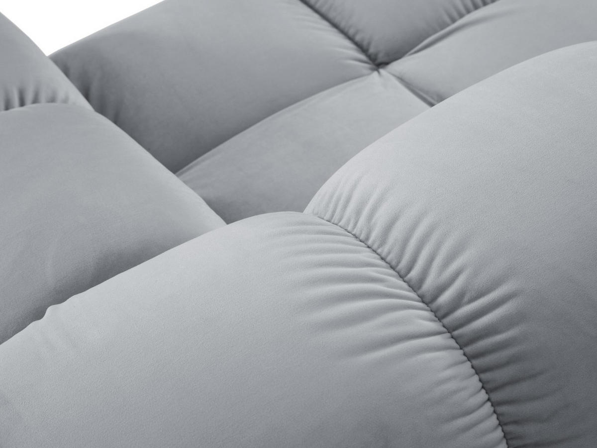 MODUL rechts Bellis aus Samt hellblau - Hellblau, Textil (94/70/94cm) - Micadoni