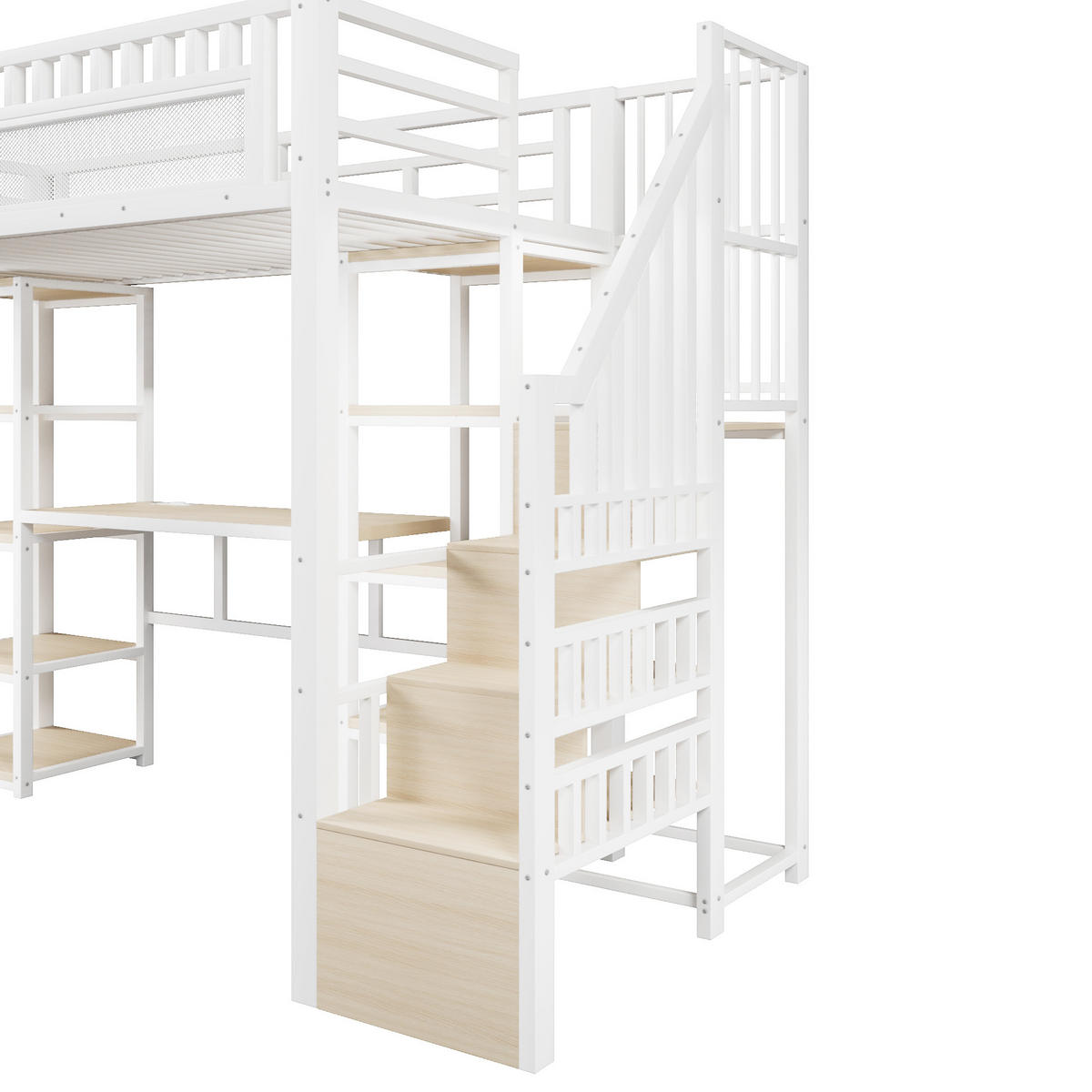 HOCHBETT Eisen 90/200 cm Weiß - Weiß, Metall - Raumix