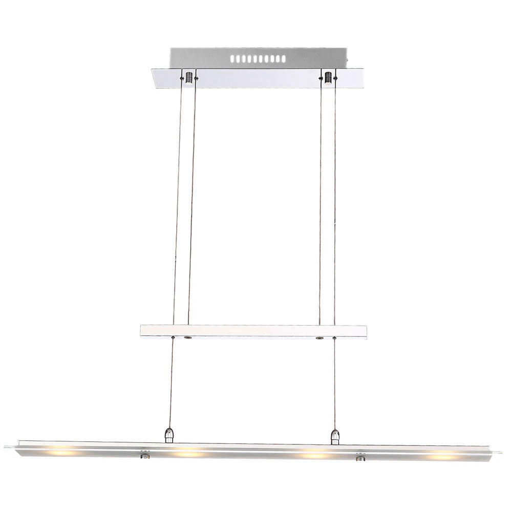 LED HÄNGELEUCHTE Janick Silber - Silberfarben, Glas (80/9/165cm) - Globo Lighting