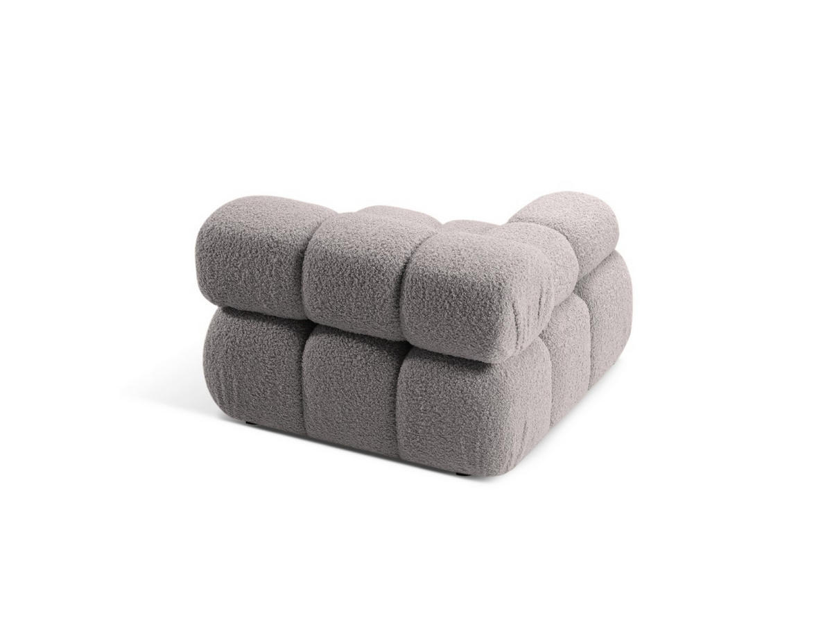 MODUL links Bellis aus Boucle hellgrau - Hellgrau, Textil (94/70/94cm) - Micadoni