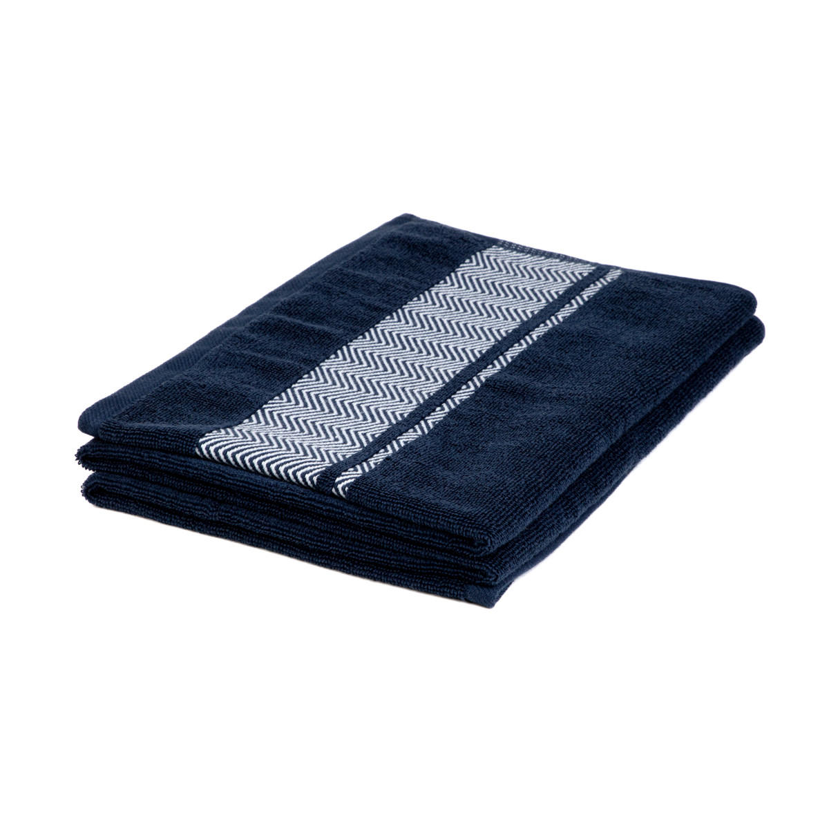 BADETUCH Maiara dunkelblau 70/130 cm - Dunkelblau, Textil (70/130cm) - Homla