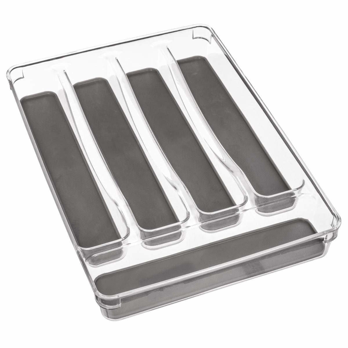 BESTECK-SCHUBLADENORGANIZER Behälter 23/32,5/4,5 cm - Grau, Kunststoff (32.5/4.5/23cm) - 5five Simply Smart