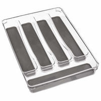 BESTECK-SCHUBLADENORGANIZER Behälter 23/32,5/4,5 cm - Grau, Kunststoff (32.5/4.5/23cm) - 5five Simply Smart