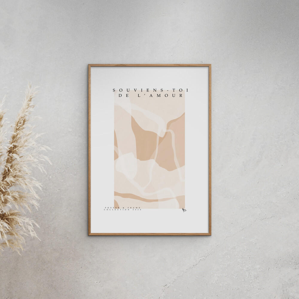 POSTER Poster & Frame - Collection - Souviens Toi De L'amour - Naturfarben, Papier (70/100/0.1cm) - Poster&Frame