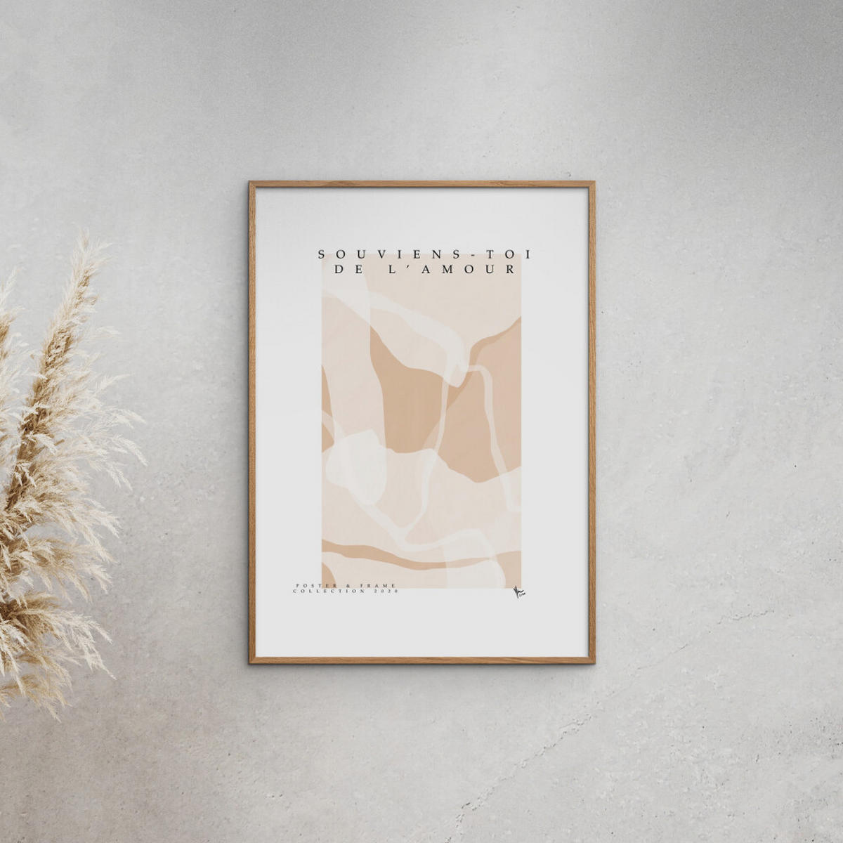 POSTER Poster & Frame - Collection - Souviens Toi De L'amour - Naturfarben, Papier (70/100/0.1cm) - Poster&Frame
