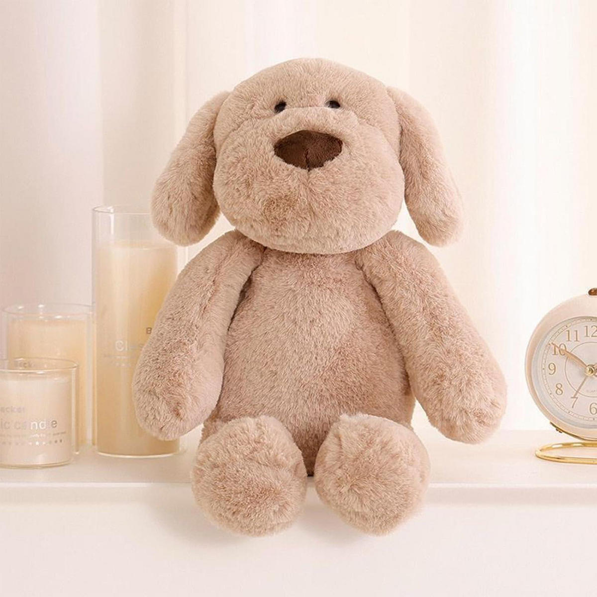 KUSCHELTIER Hund 50 cm - Braun, Textil (10/15cm)