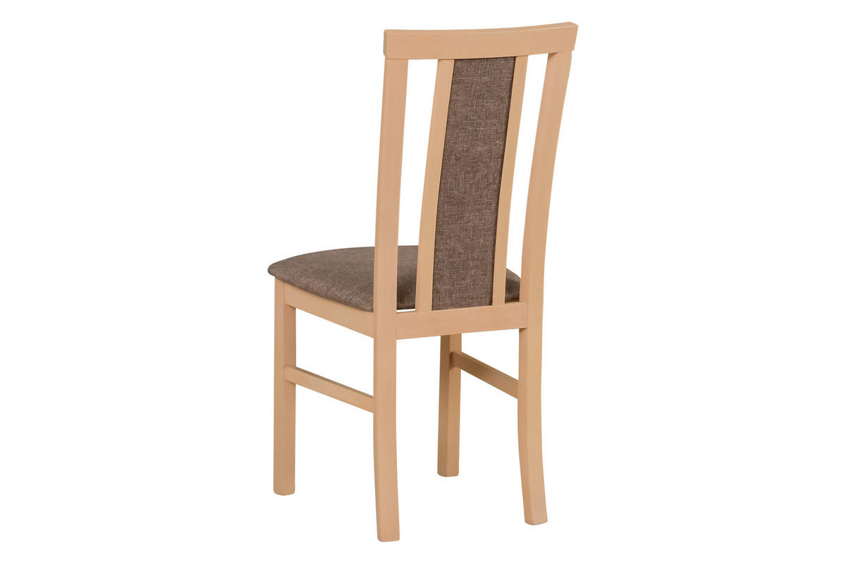 STUHL 2 er MILANO 7, sonoma - Beige/Sonoma Eiche, Holz (43/93/40cm) - Leaf Design