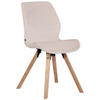 STUHL Samt creme - Eukalyptusholzfarben/Creme, Holz/Textil (49/87.5/58cm) - CLP