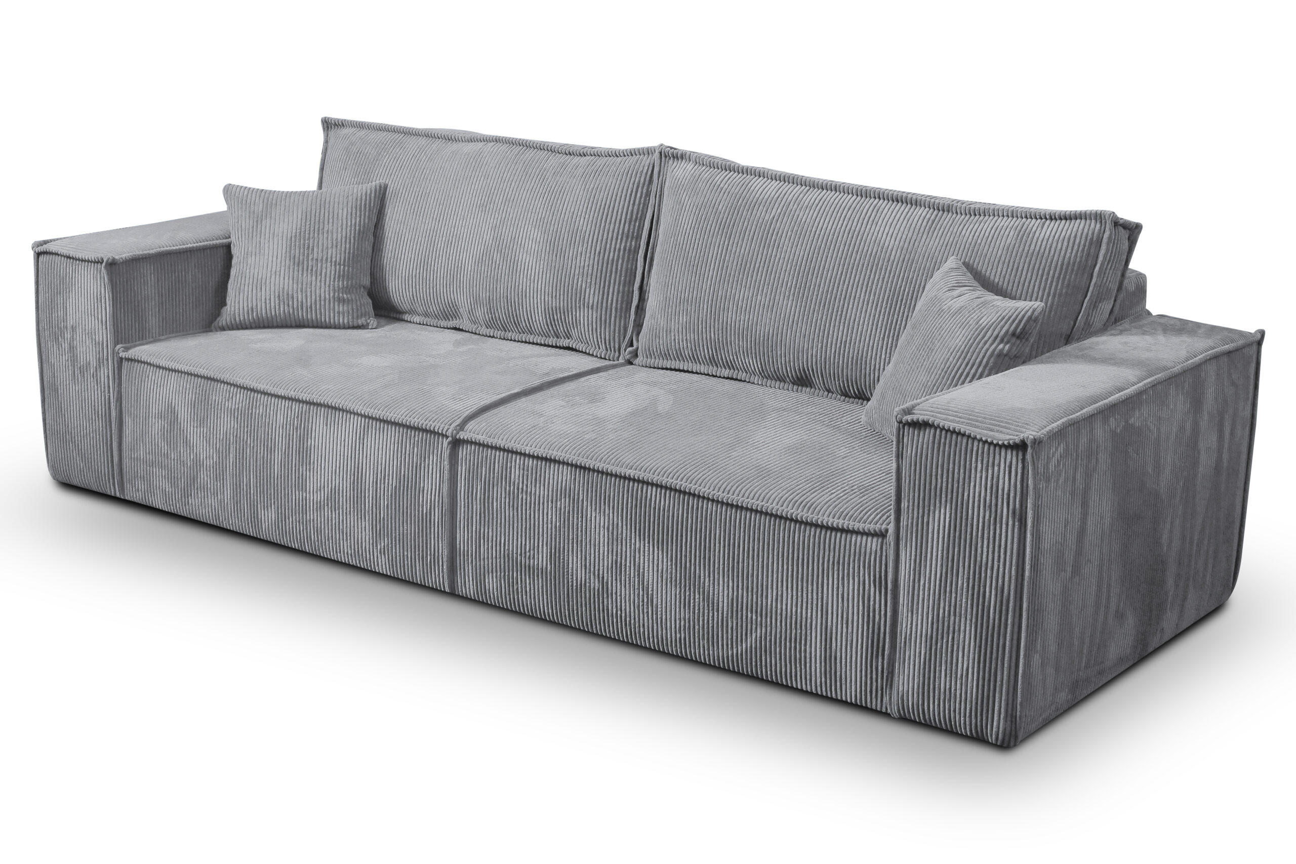 SCHLAFSOFA mit Bettkasten Grau - Grau, Textil (255/85/105cm) - Furnisell