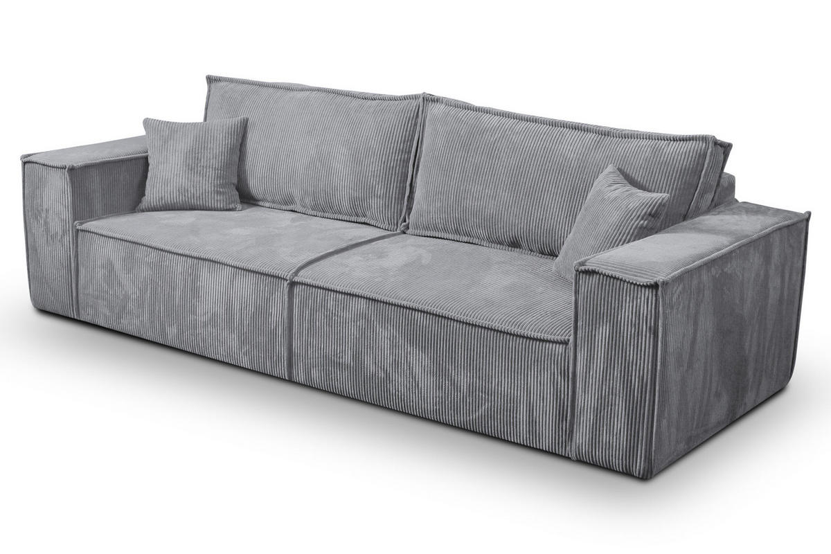 SCHLAFSOFA mit Bettkasten Grau - Grau, Textil (255/85/105cm) - Furnisell