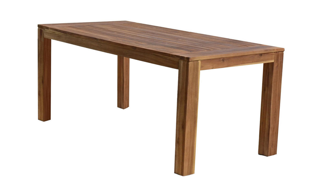 GARTENTISCH Prague Terrassentisch - Akaziefarben, Holz (180/90/77cm) - DELUKE