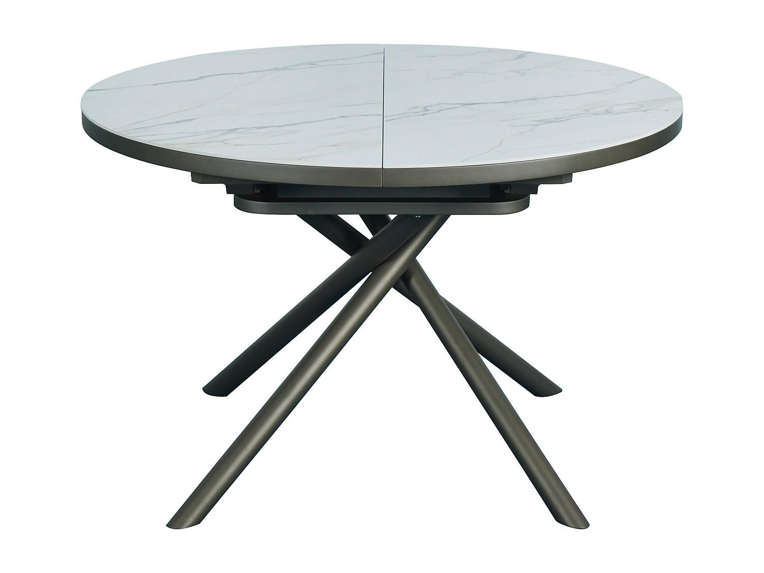 ESSTISCH - 4 Personen, 6 Personen - Holz, Platte, Keramik - Weiß, Bronzefarben - FEROLA - Weiß/Bronzefarben, Keramik/Holz (120/160/76cm) - Vente-Unique