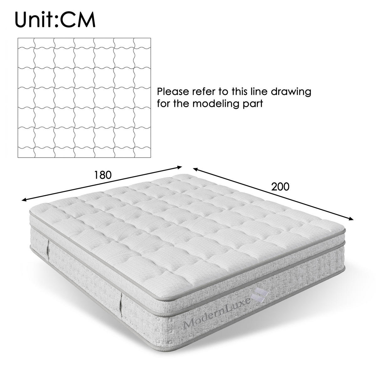 STAURAUMBETT 180/200 cm DE-32542 mit LED und Matratze Grau - Grau, Metall (180/200cm) - ComfortXL