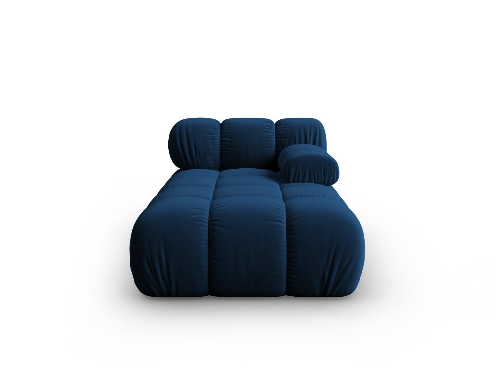 CHAISELONGUE rechts Bellis aus Samt königsblau - Blau, Textil (97/62/157cm) - Micadoni