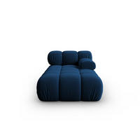 CHAISELONGUE rechts Bellis aus Samt königsblau - Blau, Textil (97/62/157cm) - Micadoni