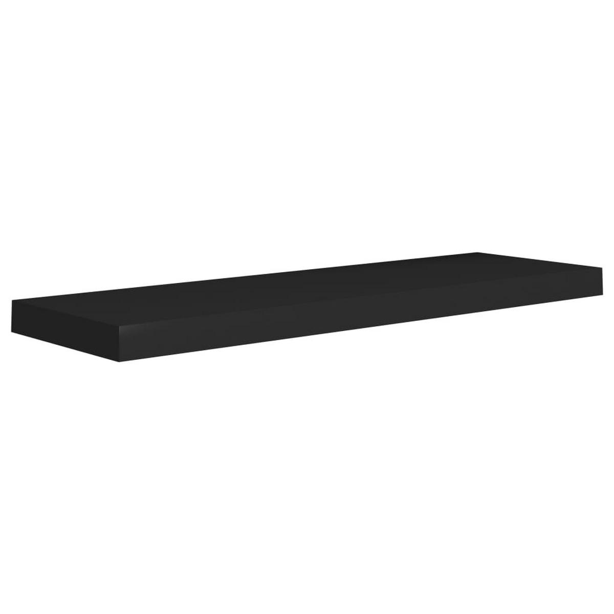 WANDBOARD 80/23,5/3,8 cm aus MDF Schwarz Max. Belastbarkeit 10 KG - Schwarz, Holzwerkstoff (80/3.8/23.5cm) - vidaXL