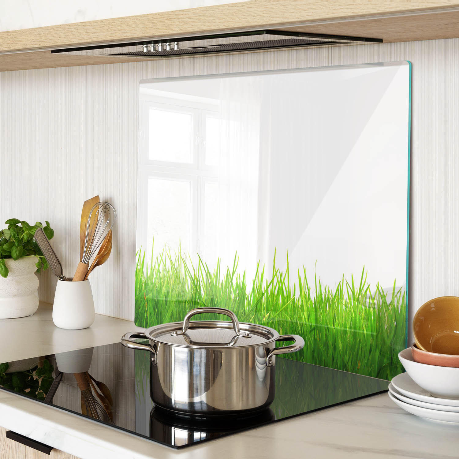 GLASPLATTE 60x52 cm Gras - Grün, Glas (60/0.4/52cm) - TULUP