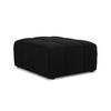 POUF Bouclé Stoff Schwarz - Schwarz, Holzwerkstoff/Kunststoff (75/41/90cm) - Makamii