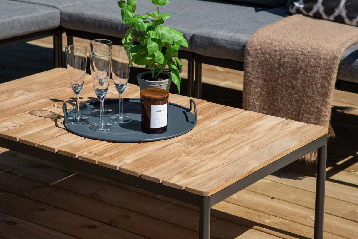 LOUNGE-SET schwarz - Schwarz, Holzwerkstoff - ebuy24