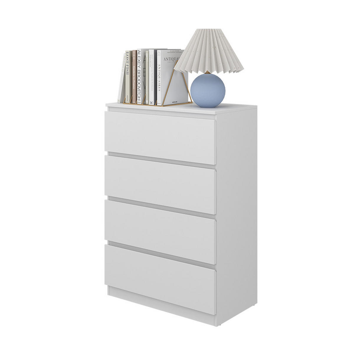 KOMMODE Calisto Weiß 70 x 102 cm - Weiß, Holzwerkstoff (70/102/39cm) - Vicco