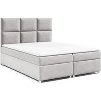 BOXBETT mit Bettkasten Trinity K-12 Bonellfederkern - Silberfarben, Holz/Holzwerkstoff (180/200cm) - Best For Home