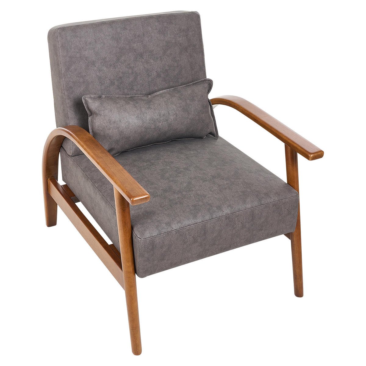 SESSEL Kunstleder Dunkelbraun Skara - Dunkelbraun/Braun, Kunststoff (70/83/88cm) - Beliani
