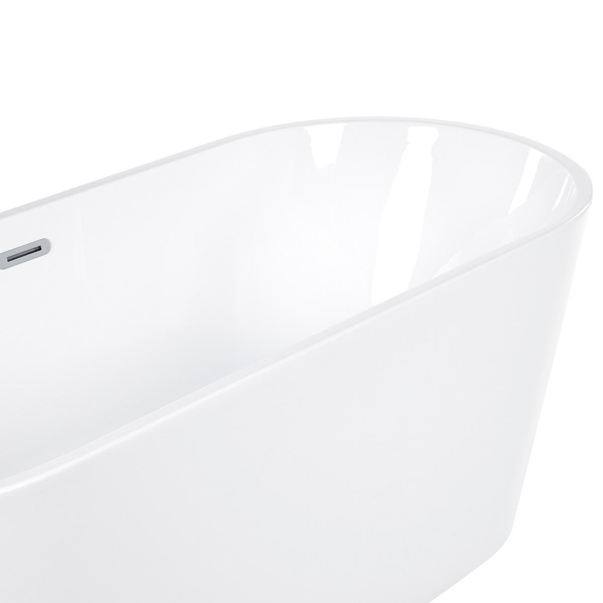 BADEWANNE FREISTEHEND 72x170x59 cm weiß Havana - Weiß, Kunststoff (72/59/170cm) - Beliani
