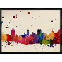 POSTER Valencia Stadtkarte A4 Rahmenlos - Klar, Papier (29.7/5/21cm) - Nacnic