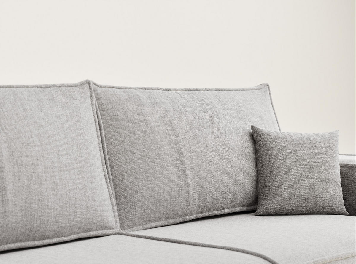 ROZKLÁDACÍ POHOVKA Milos, textil, šedobéžový - šedá/černá, dřevo/kompozitní dřevo (255/70/105cm) - Maison de Reve