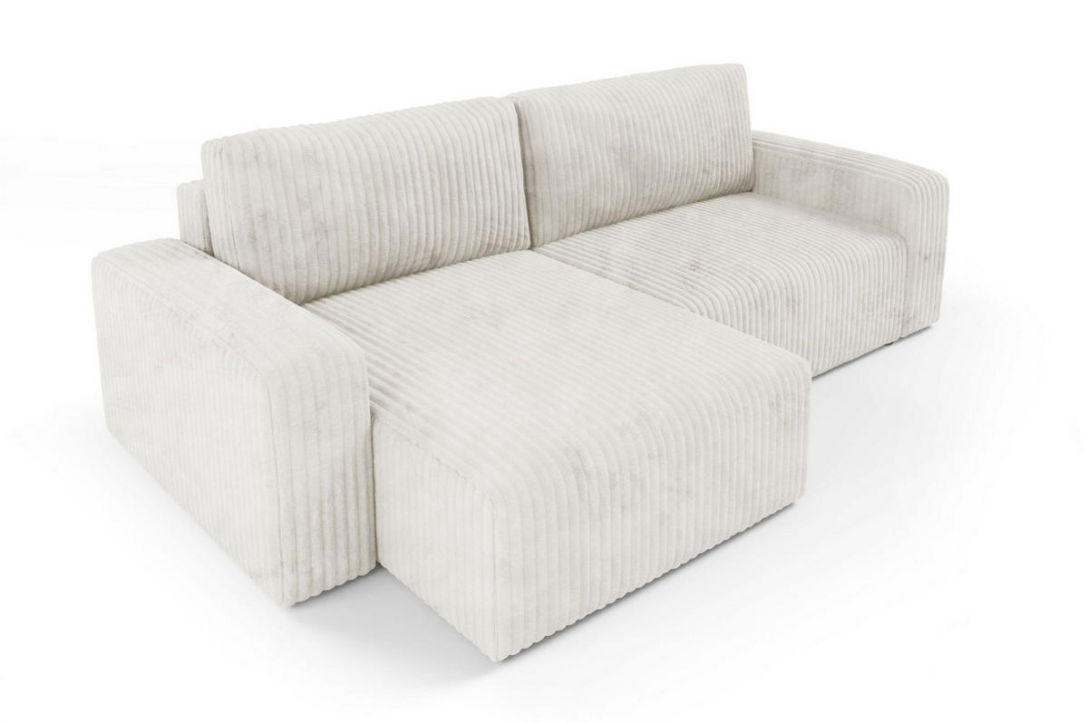 ECKSOFA Natalia - Creme, Holzwerkstoff/Textil (149/244cm) - Fun Möbel