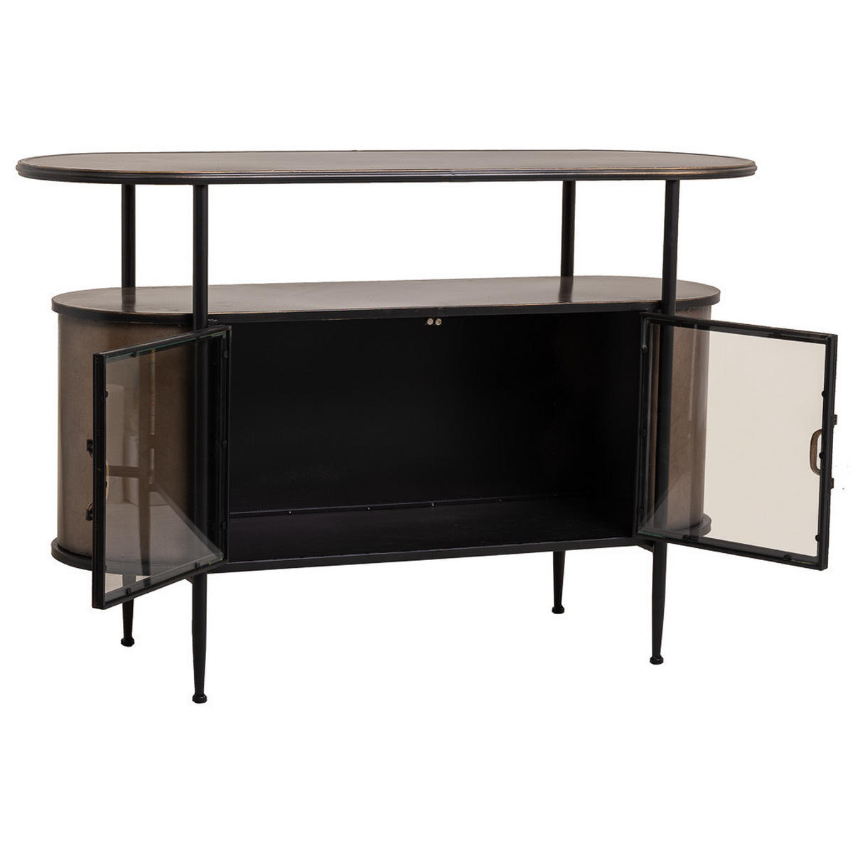 SIDEBOARD aus Metall 121x42x80 cm - Braun, Metall (121/80/42cm) - Wanderlust