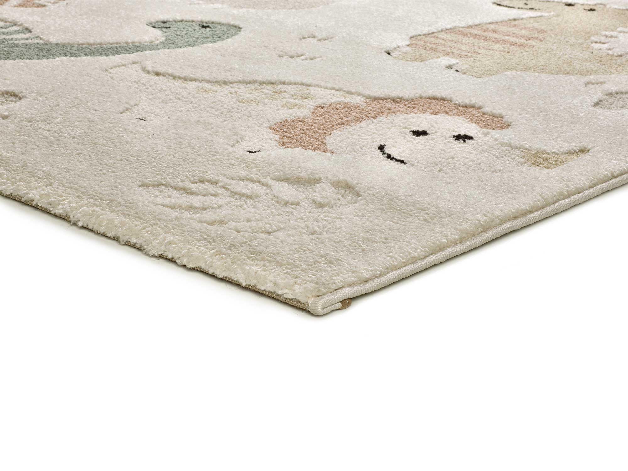 KINDERTEPPICH Beige Clown 120/170 cm - Blau/Gelb, Textil (120/170cm) - Atticgo