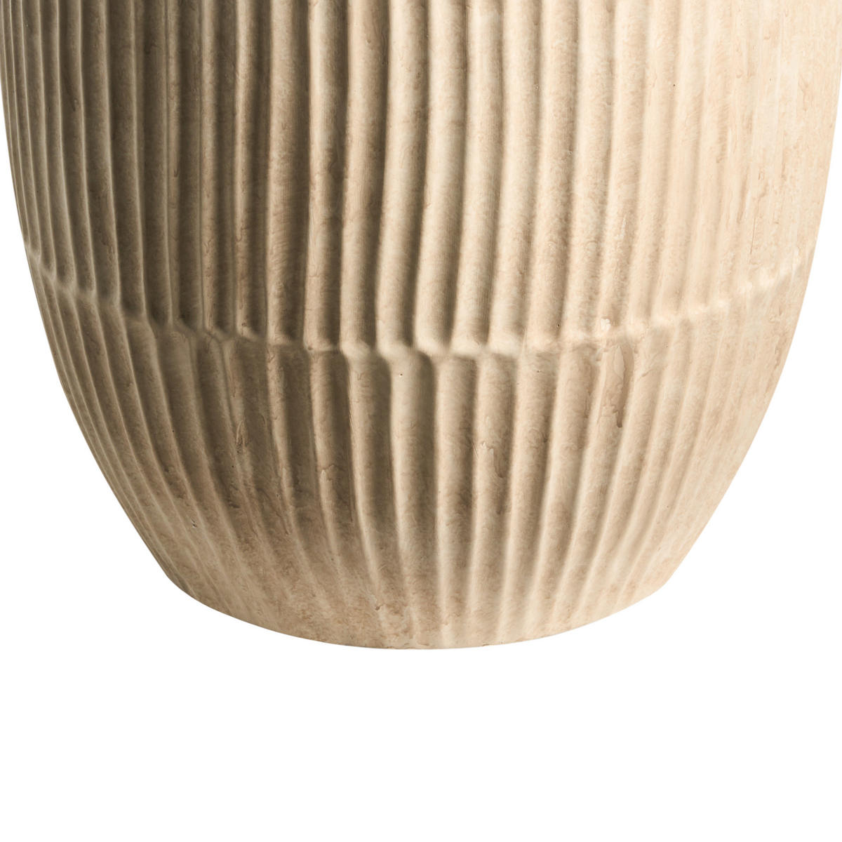 BLUMENKÜBEL Beige Poros - Beige, Keramik (50cm) - Beliani