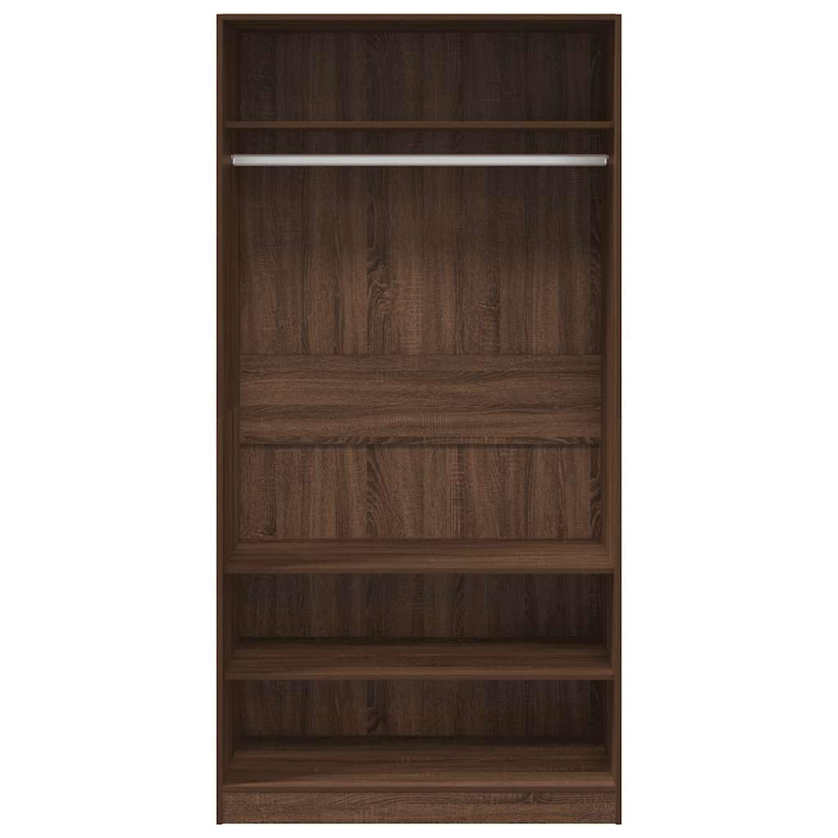 KLEIDERSCHRANK BRAUN EICHE-OPTIK 100X50X200 CM HOLZWERKSTOFF - Braun, Holz (50/200/100cm) - vidaXL